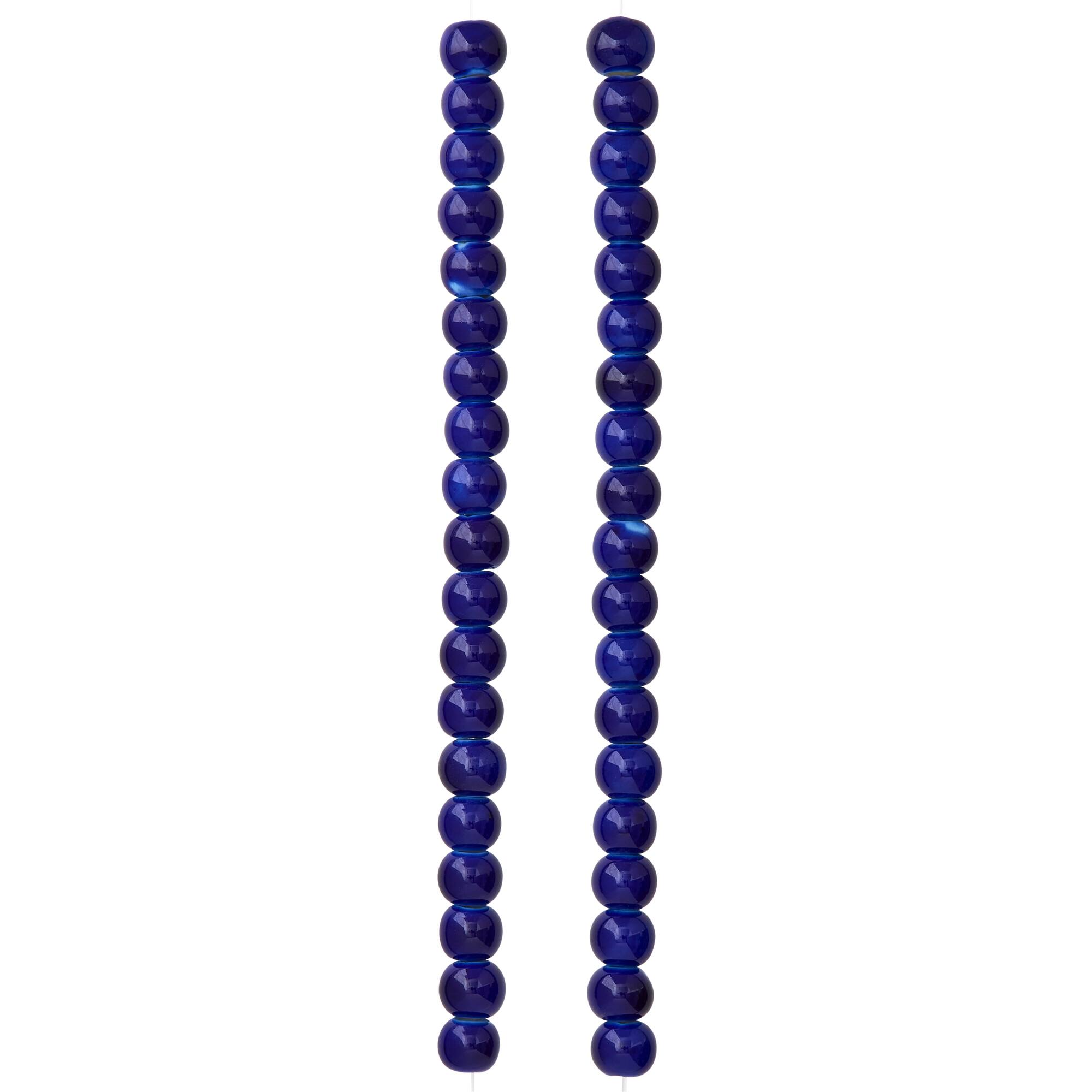 Sapphire Ceramic Round Beads, 6mm by Bead Landing™